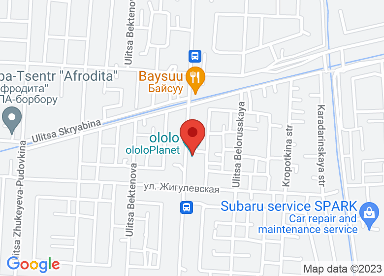 Map showing location of ololo
