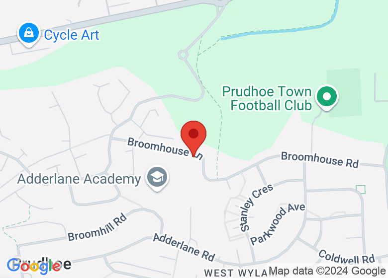 Map showing location of Prudhoe Children's Centre