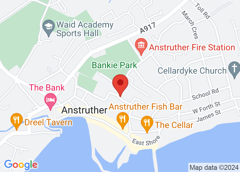 Map showing location of East Neuk Centre