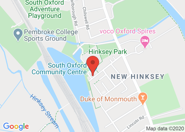 Map showing location of South Oxford Community Centre