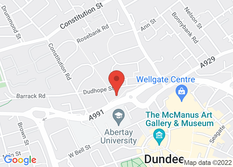 Map showing location of Freebird Studio