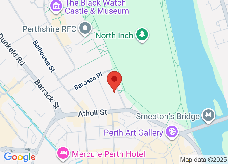 Map showing location of Perth Yoga Studio