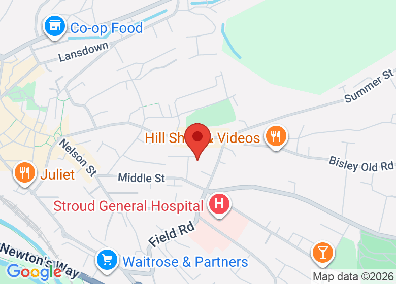 Map showing location of Stroud Valley Scout Group & Community Centre