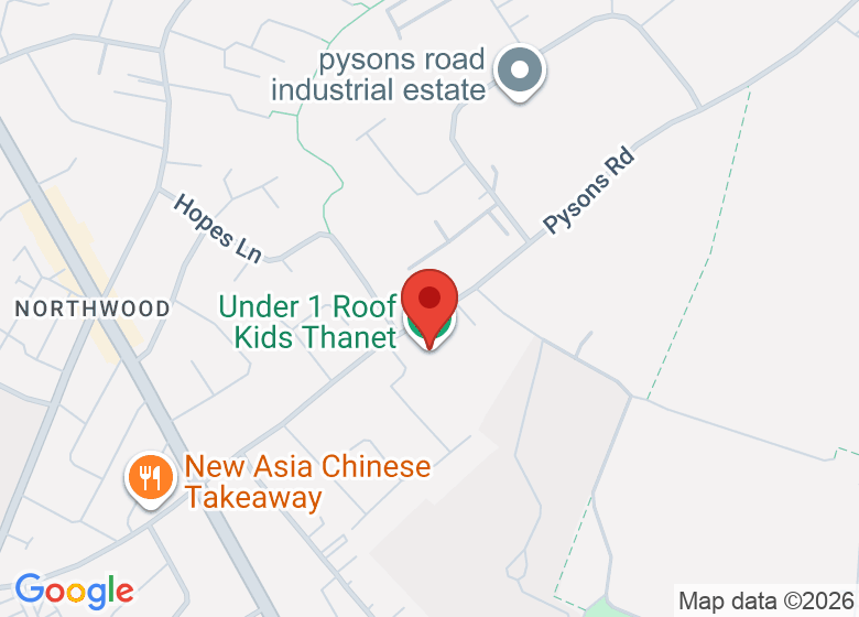 Map showing location of The Studios @ Under 1 Roof Kids Thanet