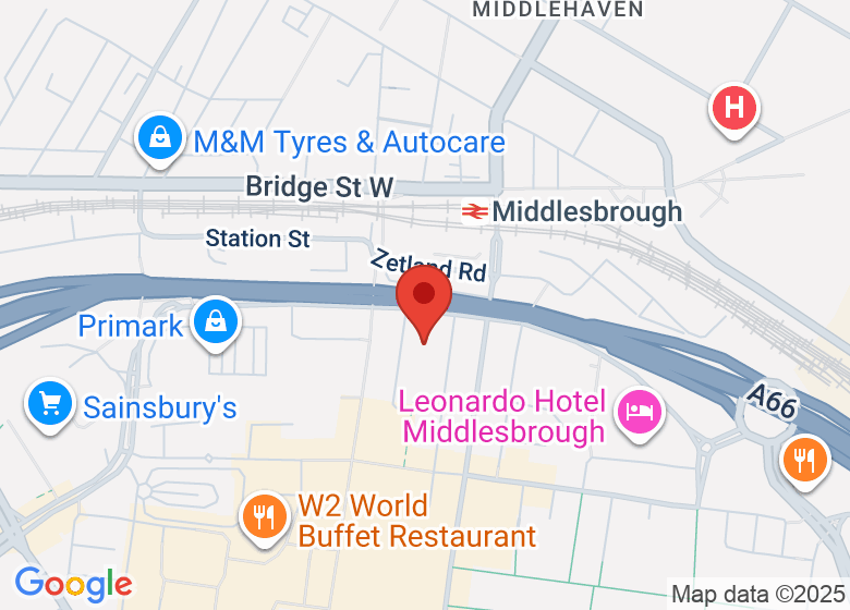 Map showing location of The Glowsticks Project Cafe & Hub