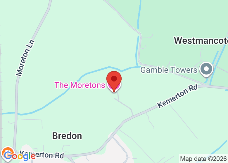 Map showing location of The Moretons