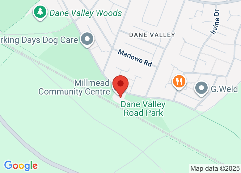 Map showing location of Millmead Community Centre