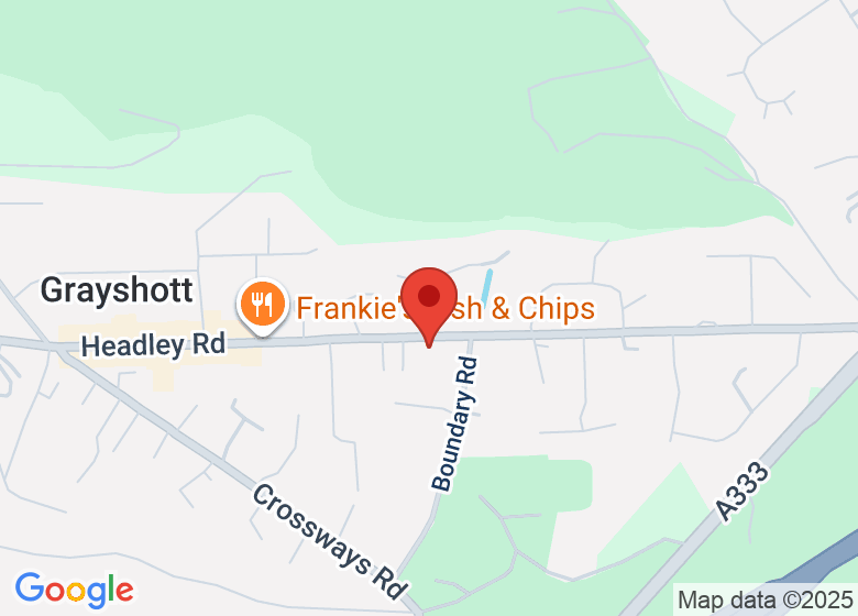 Map showing location of Grayshott Village Hall