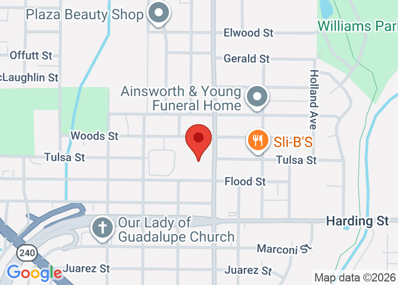 Map showing location of Wichita Falls Public Safety Training Center