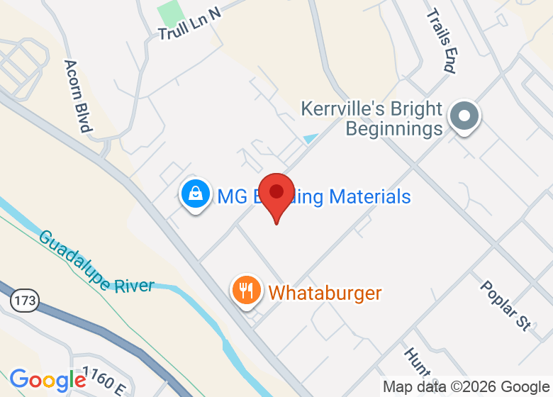 Map showing location of City of Kerrville Police Department