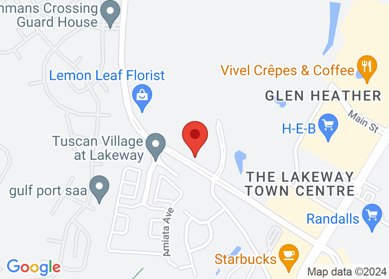 Map showing location of Lakeway Police Department
