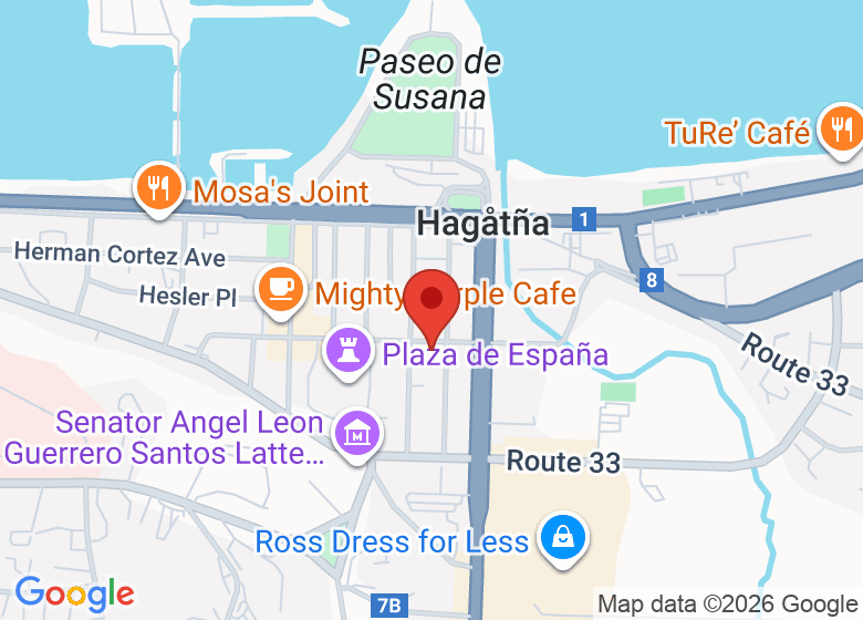 Map showing location of Relevé Dance Guam