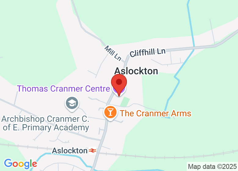 Map showing location of Thomas Cranmer Centre