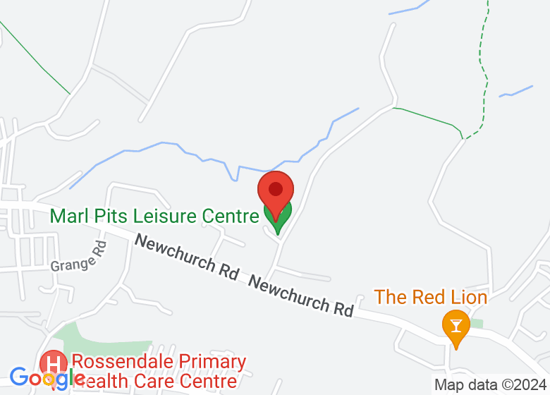 Map showing location of Marl Pits Leisure Centre
