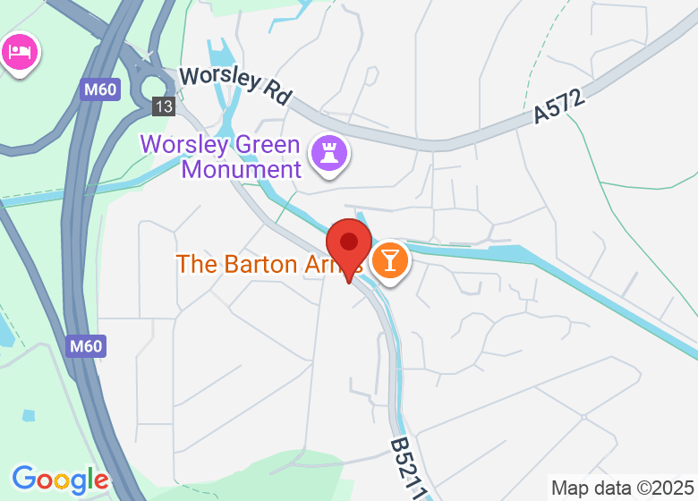 Map showing location of Worsley Coffee Co