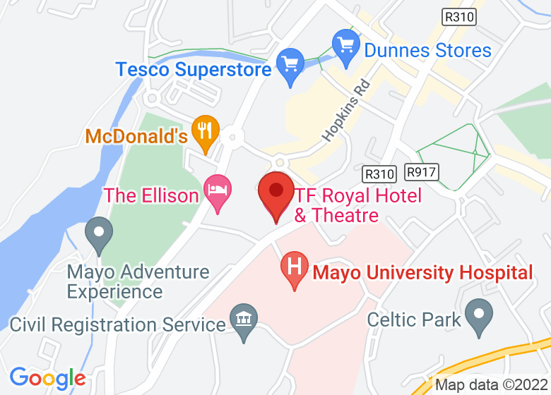 Map showing location of TF Royal Hotel & Theatre