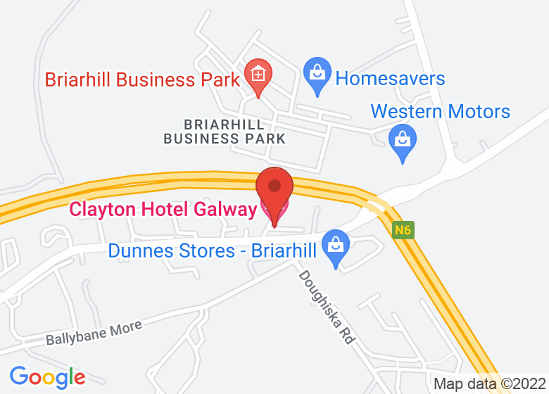 Map showing location of Clayton Hotel Galway
