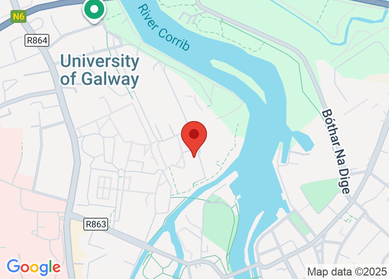 Map showing location of University of Galway