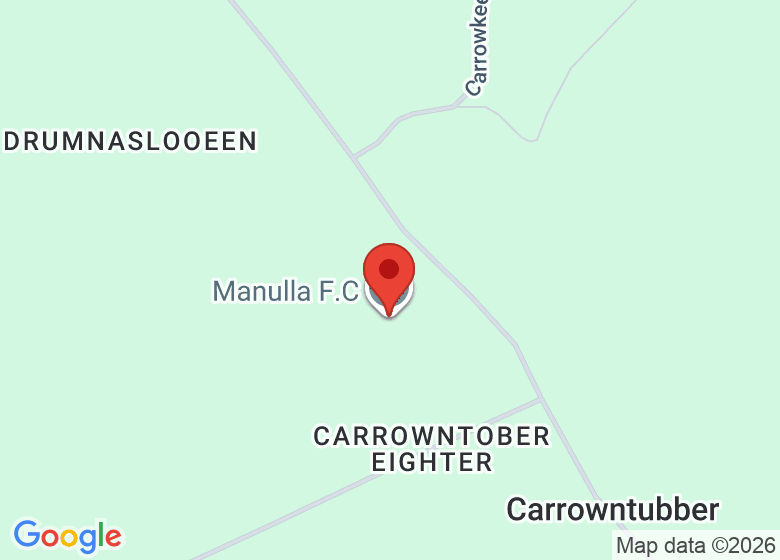 Map showing location of Manulla FC