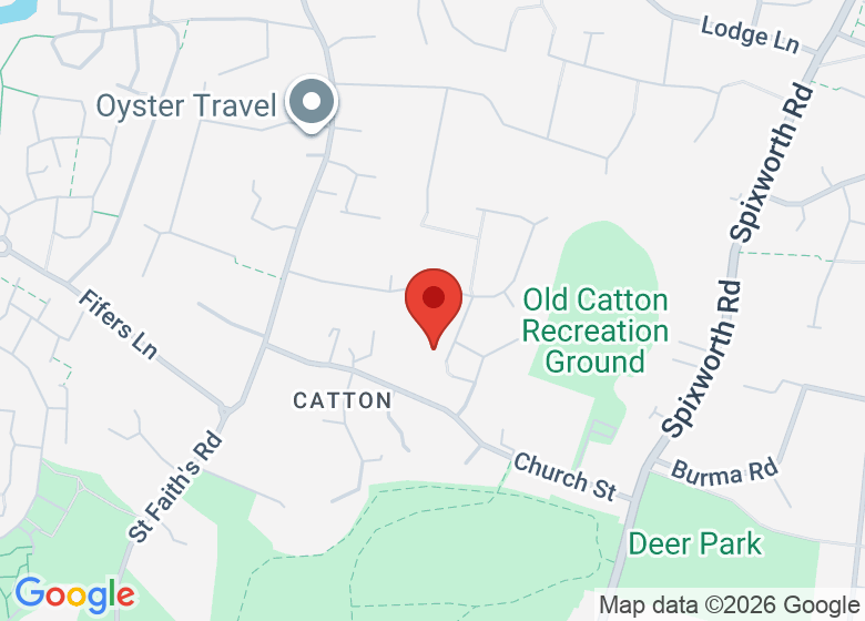 Map showing location of St Margaret's Church Hall