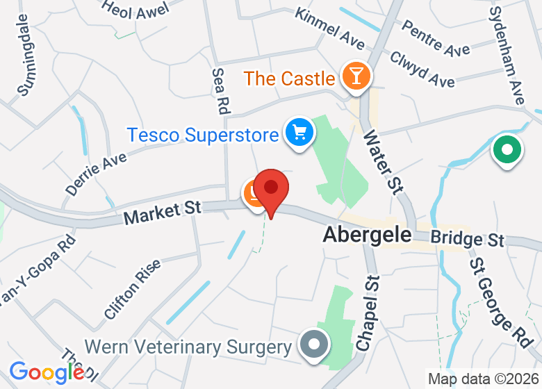 Map showing location of Yr Hen Ysgol