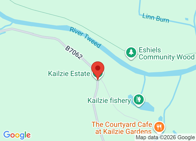 Map showing location of Kailzie Estate