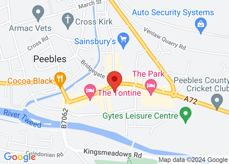 Map showing location of Silver Tree Studio