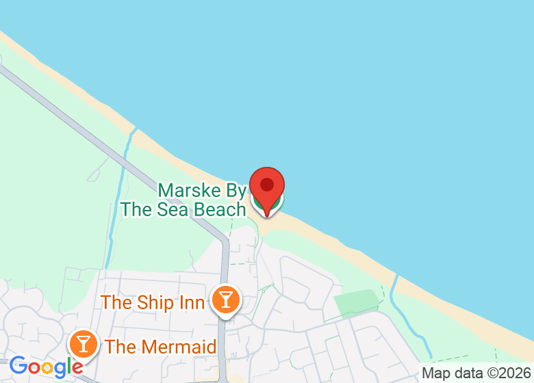 Map showing location of Marske By The Sea Beach