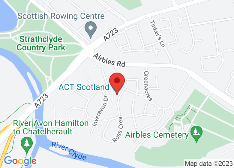 Map showing location of ACT Scotland