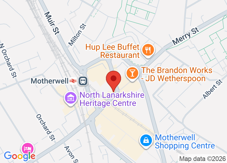 Map showing location of Dalziel Saint Andrew's Parish Church