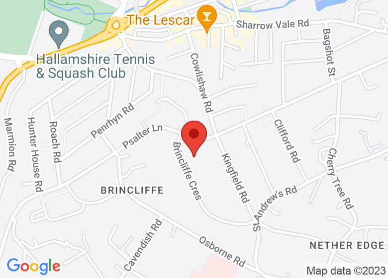 Map showing location of Kingfield Hall (Lower gate entrance)