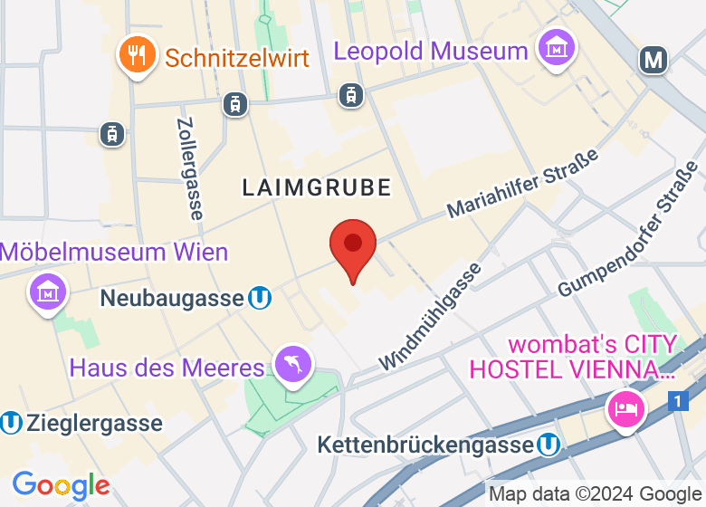 Karte mit Standort von MusikQuartier 1060