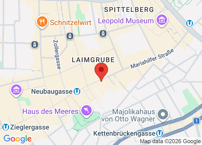 Karte mit Standort von SummerLab: MQ Mariahilfer Straße