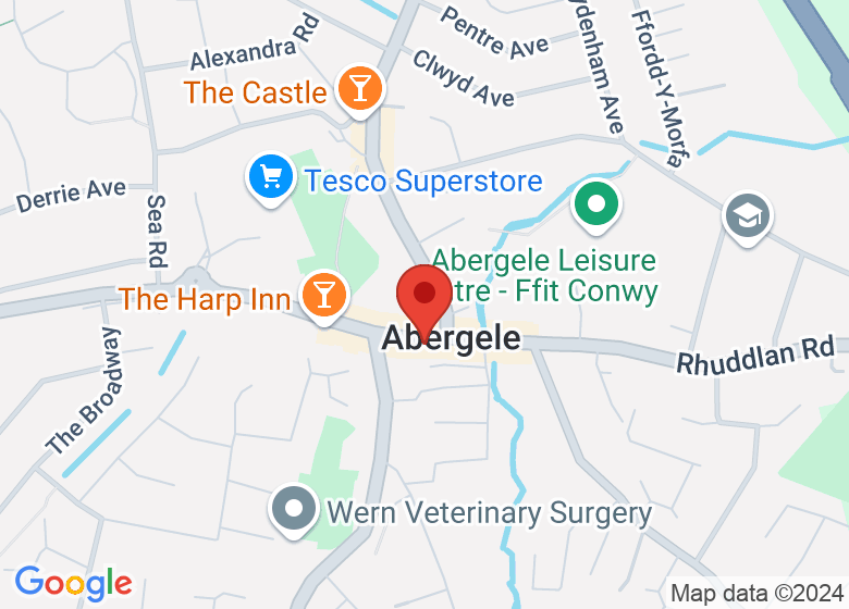 Map showing location of Felicity’s House Abergele