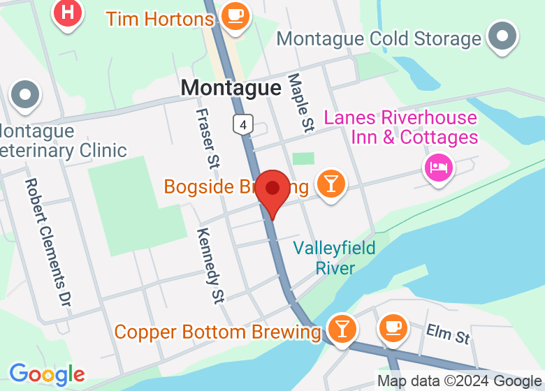 Map showing location of Rural Action Centre - Montague