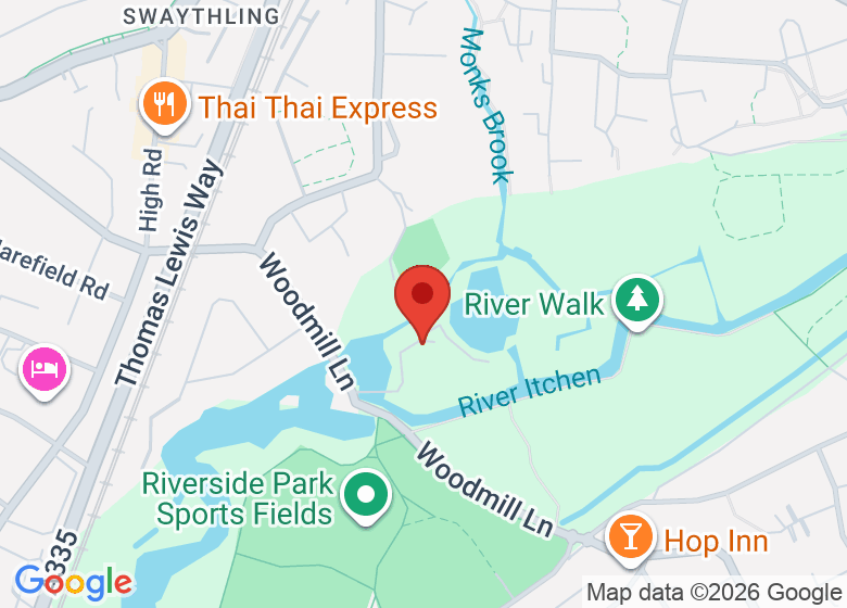 Map showing location of Woodmill Outdoor Centre