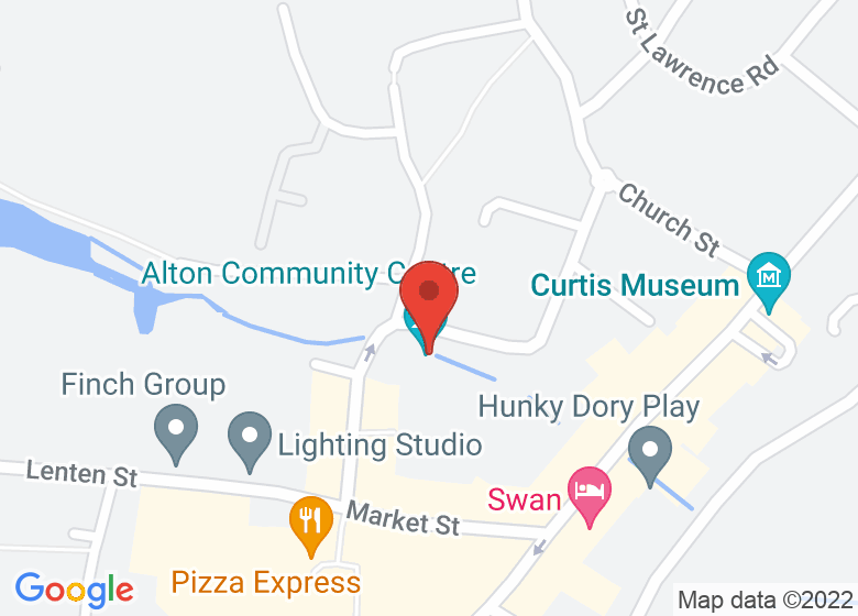 Map showing location of Alton Community Centre