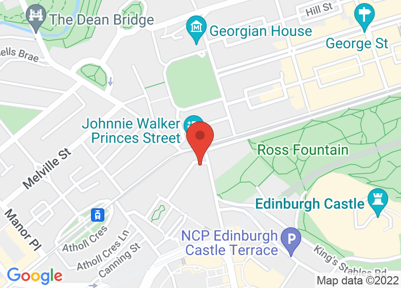 Map showing location of Waldorf Astoria Edinburgh - The Caledonian