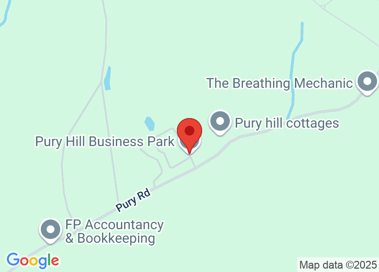 Map showing location of Pury Hill Business Park