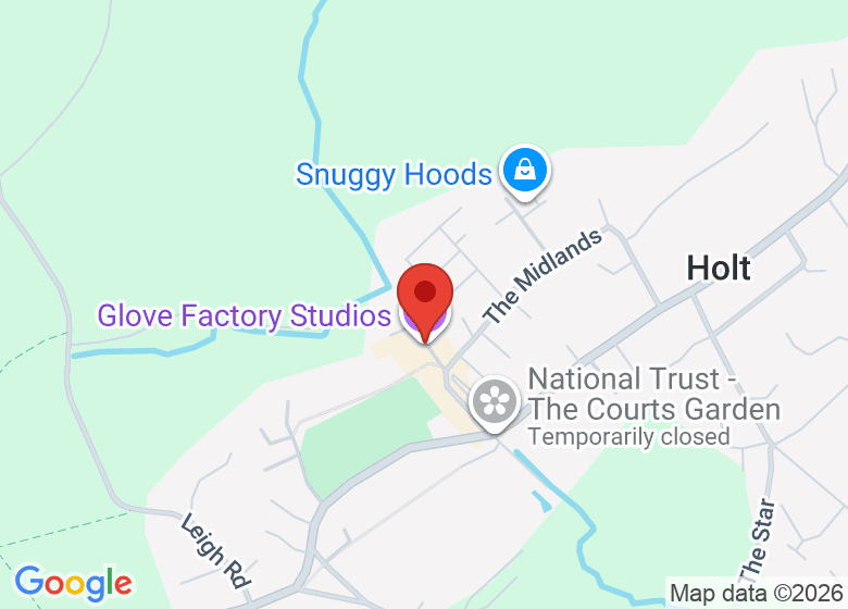 Map showing location of Glove Factory Studios