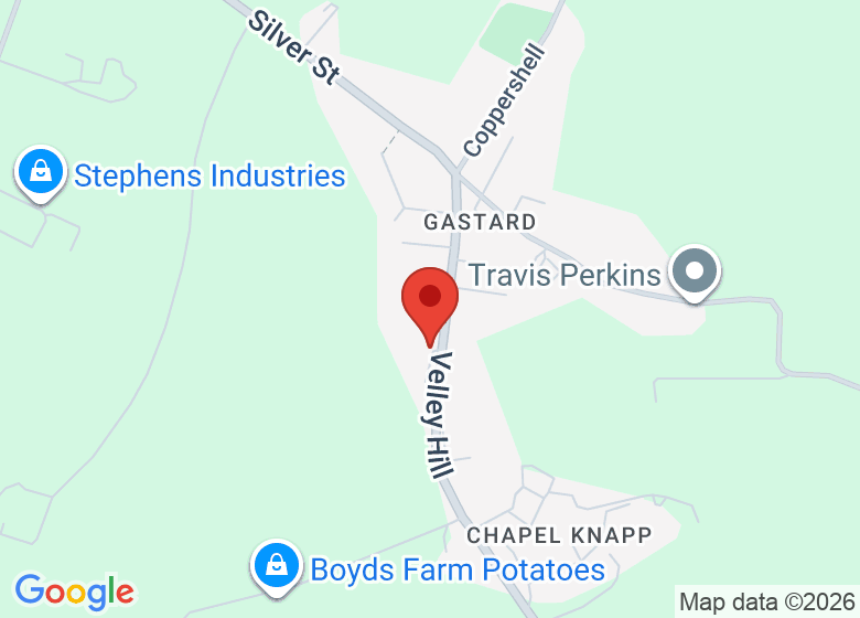 Map showing location of Gastard Village Hall