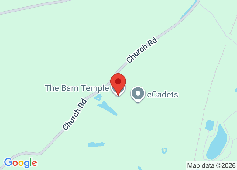 Map showing location of The Barn Temple