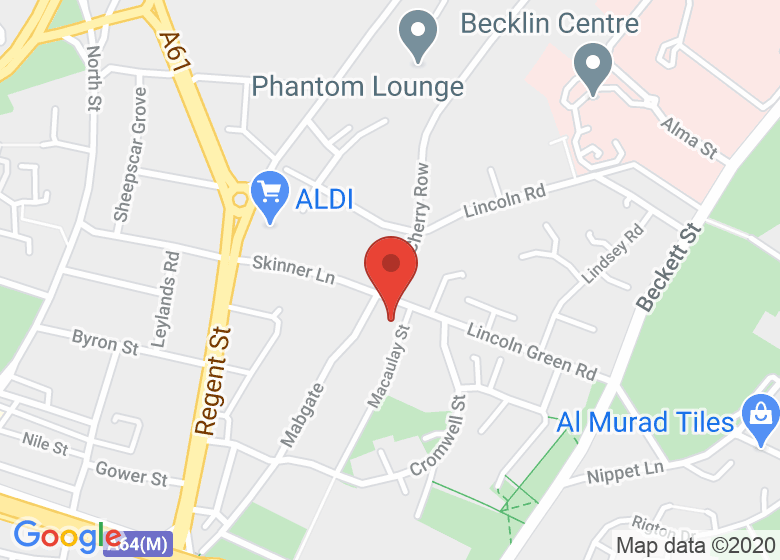 Map showing location of The Dance Studio Leeds
