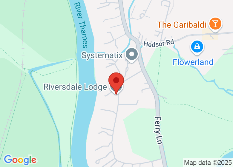 Map showing location of Riversdale Lodge