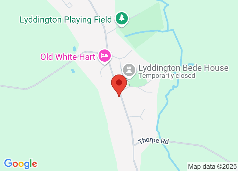 Map showing location of Lyddington Village Hall