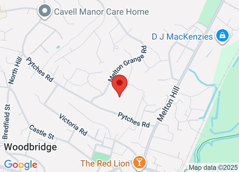 Map showing location of Woodbridge Primary School