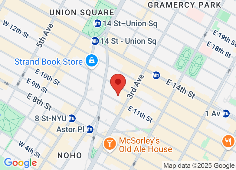 Map showing location of Webster Hall