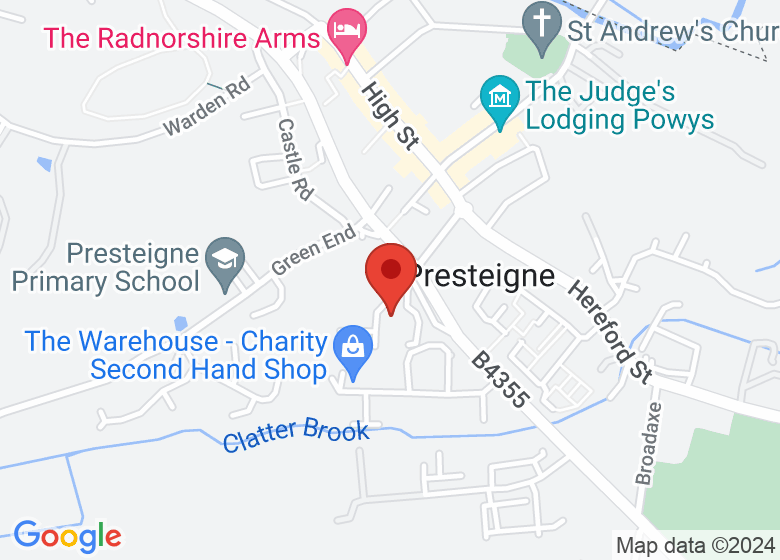 Map showing location of Seconds and Co