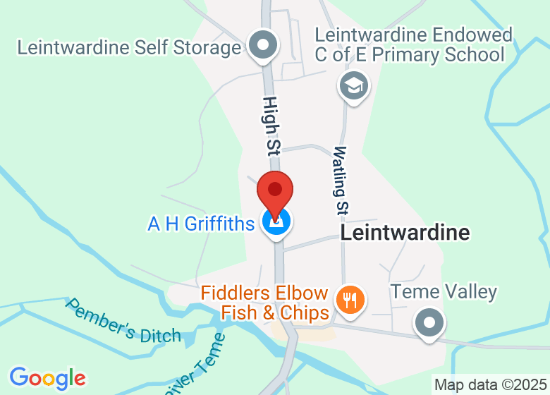 Map showing location of Leintwardine Village Hall and Community Centre