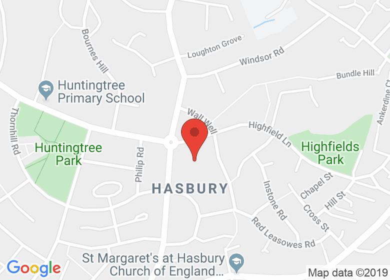 Map showing location of 1st Halesowen Scout Group